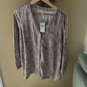 J. Jill Gray Paisley Button Down Shirt